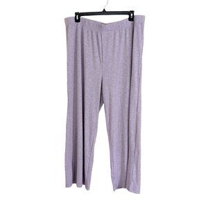 Womens Lounge Pajama Pants Plus Size 1X Dusty Rose Stretch Sleepwear